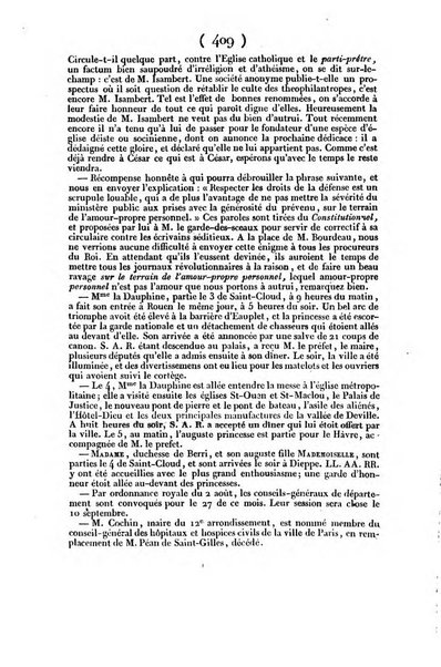 L'ami de la religion et du roi journal ecclesiastique, politique et litteraire