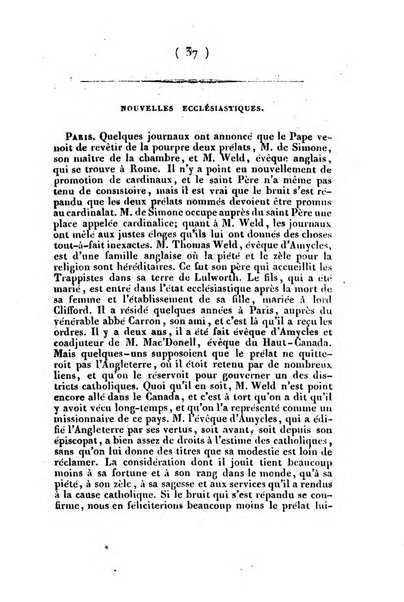 L'ami de la religion et du roi journal ecclesiastique, politique et litteraire