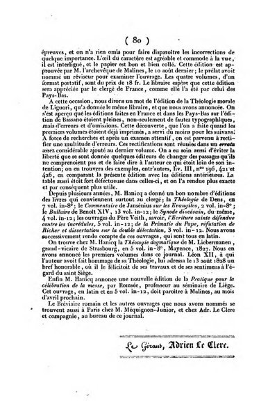 L'ami de la religion et du roi journal ecclesiastique, politique et litteraire