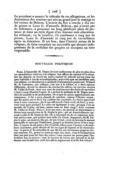 L'ami de la religion et du roi journal ecclesiastique, politique et litteraire