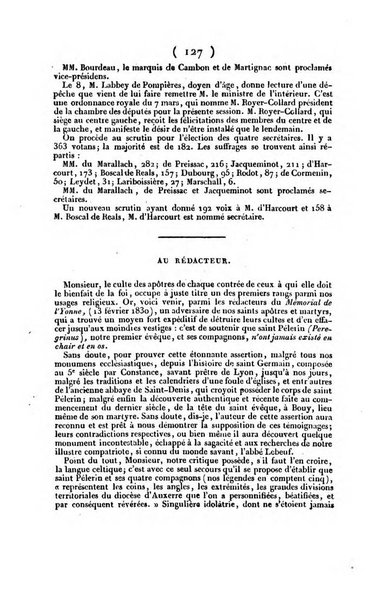 L'ami de la religion et du roi journal ecclesiastique, politique et litteraire