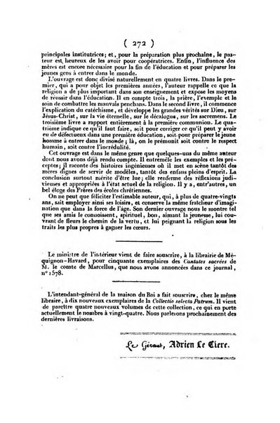 L'ami de la religion et du roi journal ecclesiastique, politique et litteraire