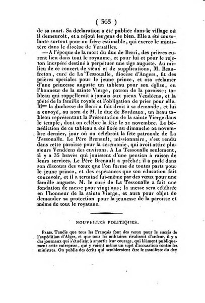 L'ami de la religion et du roi journal ecclesiastique, politique et litteraire