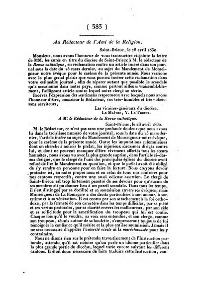 L'ami de la religion et du roi journal ecclesiastique, politique et litteraire