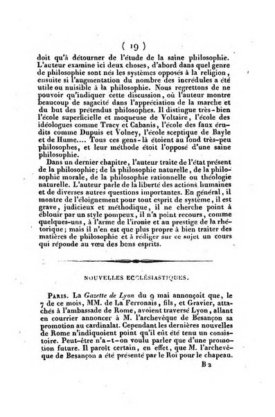 L'ami de la religion et du roi journal ecclesiastique, politique et litteraire