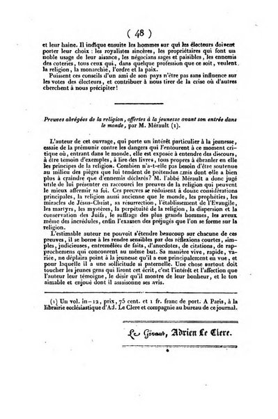 L'ami de la religion et du roi journal ecclesiastique, politique et litteraire