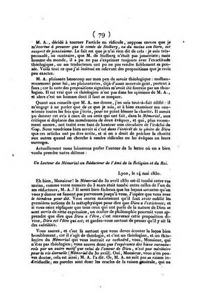 L'ami de la religion et du roi journal ecclesiastique, politique et litteraire