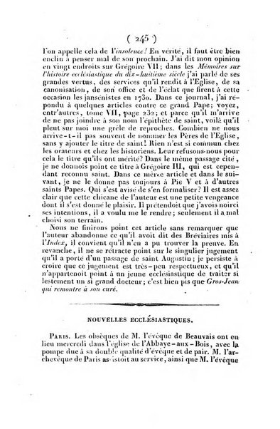 L'ami de la religion et du roi journal ecclesiastique, politique et litteraire