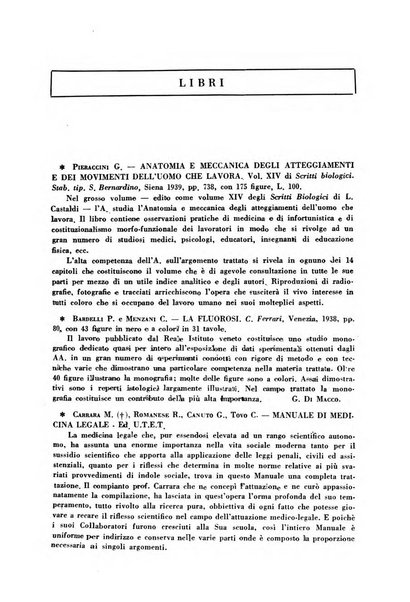 Lavoro umano rivista mensile di fisiologia, patologia e clinica del lavoro