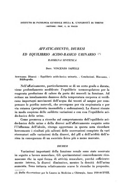 Lavoro umano rivista mensile di fisiologia, patologia e clinica del lavoro