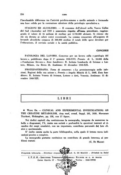 Lavoro umano rivista mensile di fisiologia, patologia e clinica del lavoro