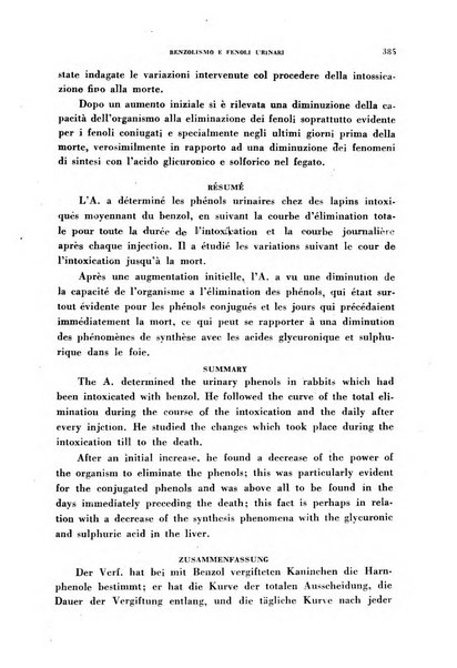 Lavoro umano rivista mensile di fisiologia, patologia e clinica del lavoro