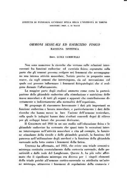 Lavoro umano rivista mensile di fisiologia, patologia e clinica del lavoro