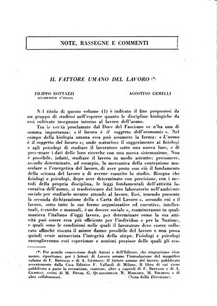 Lavoro umano rivista mensile di fisiologia, patologia e clinica del lavoro