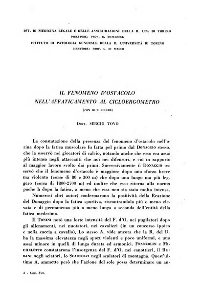 Lavoro umano rivista mensile di fisiologia, patologia e clinica del lavoro