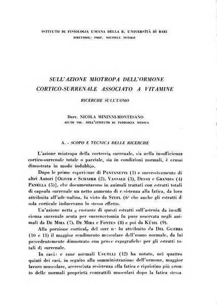 Lavoro umano rivista mensile di fisiologia, patologia e clinica del lavoro