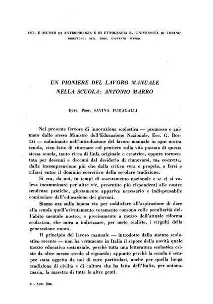 Lavoro umano rivista mensile di fisiologia, patologia e clinica del lavoro