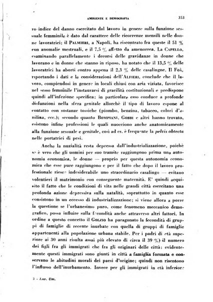 Lavoro umano rivista mensile di fisiologia, patologia e clinica del lavoro