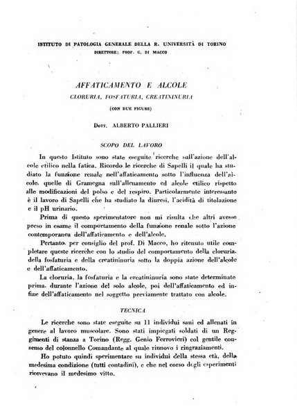 Lavoro umano rivista mensile di fisiologia, patologia e clinica del lavoro