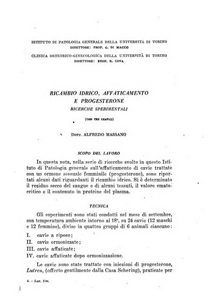 Lavoro umano rivista mensile di fisiologia, patologia e clinica del lavoro