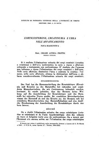 Lavoro umano rivista mensile di fisiologia, patologia e clinica del lavoro