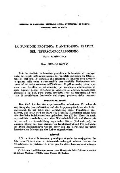 Lavoro umano rivista mensile di fisiologia, patologia e clinica del lavoro