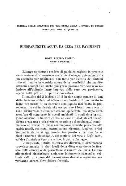 Lavoro umano rivista mensile di fisiologia, patologia e clinica del lavoro