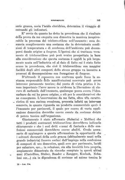 Lavoro umano rivista mensile di fisiologia, patologia e clinica del lavoro