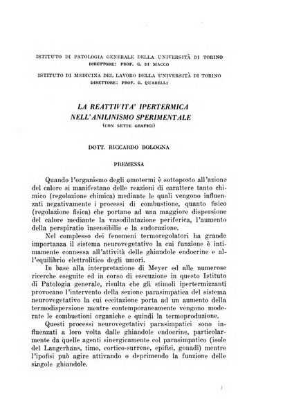 Lavoro umano rivista mensile di fisiologia, patologia e clinica del lavoro