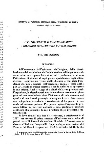 Lavoro umano rivista mensile di fisiologia, patologia e clinica del lavoro