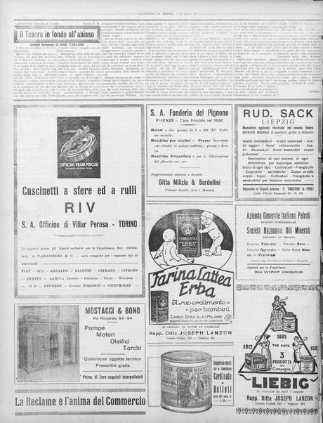 L'avvenire di Tripoli : quotidiano della Federazione fascista della tripolitania