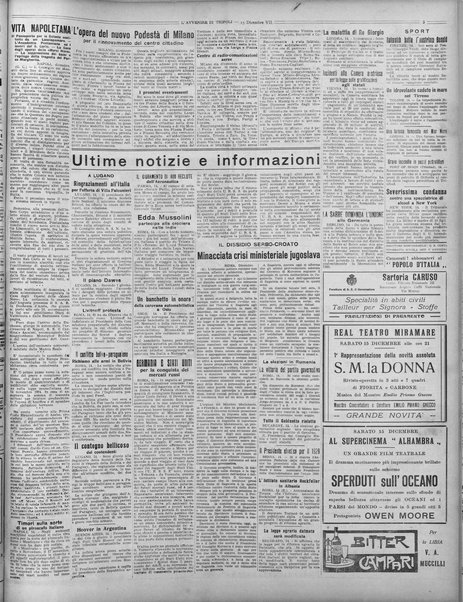 L'avvenire di Tripoli : quotidiano della Federazione fascista della tripolitania