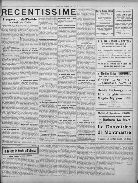 L'avvenire di Tripoli : quotidiano della Federazione fascista della tripolitania