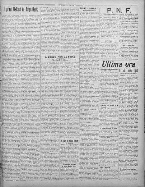 L'avvenire di Tripoli : quotidiano della Federazione fascista della tripolitania