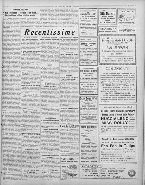 L'avvenire di Tripoli : quotidiano della Federazione fascista della tripolitania