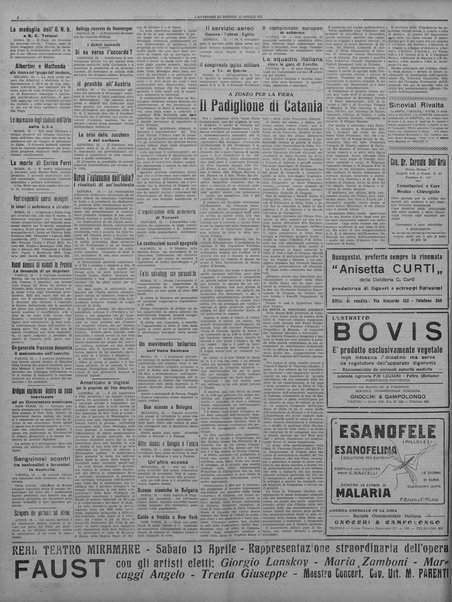 L'avvenire di Tripoli : quotidiano della Federazione fascista della tripolitania