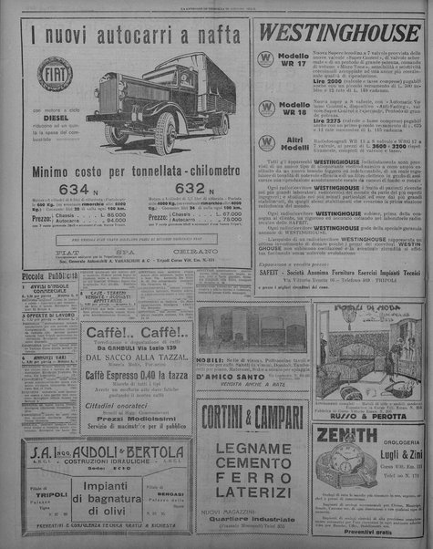 L'avvenire di Tripoli : quotidiano della Federazione fascista della tripolitania