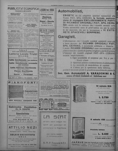 L'avvenire di Tripoli : quotidiano della Federazione fascista della tripolitania