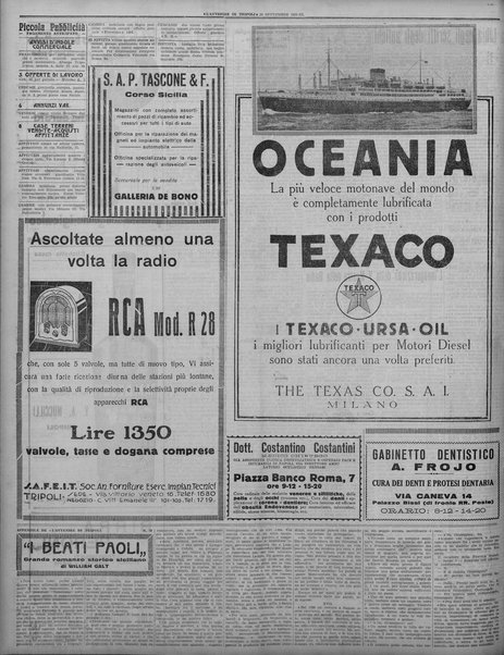 L'avvenire di Tripoli : quotidiano della Federazione fascista della tripolitania