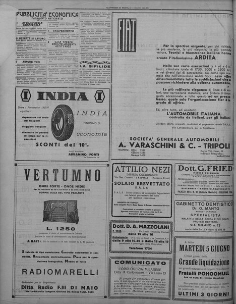 L'avvenire di Tripoli : quotidiano della Federazione fascista della tripolitania