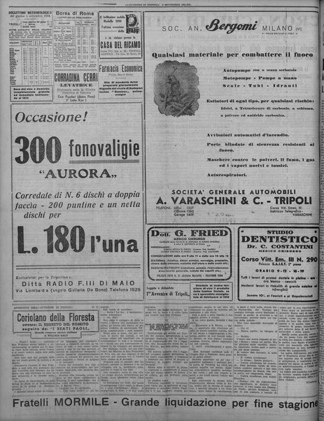 L'avvenire di Tripoli : quotidiano della Federazione fascista della tripolitania