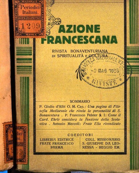 Azione francescana rivista bimestrale di coltura e formazione