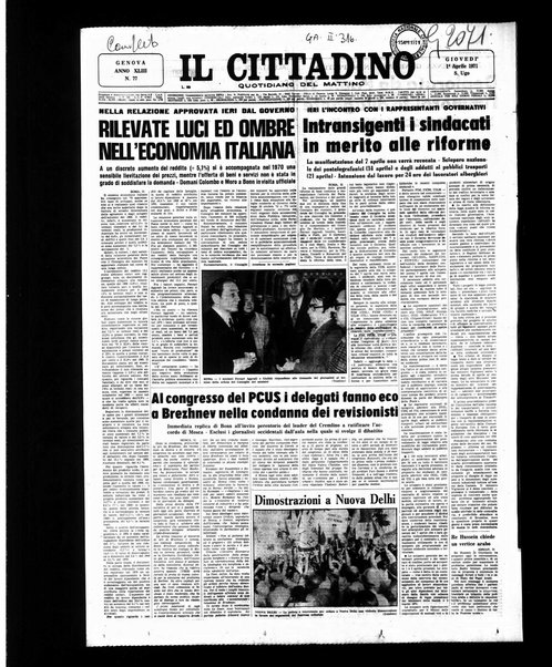 Il cittadino : giornale del popolo