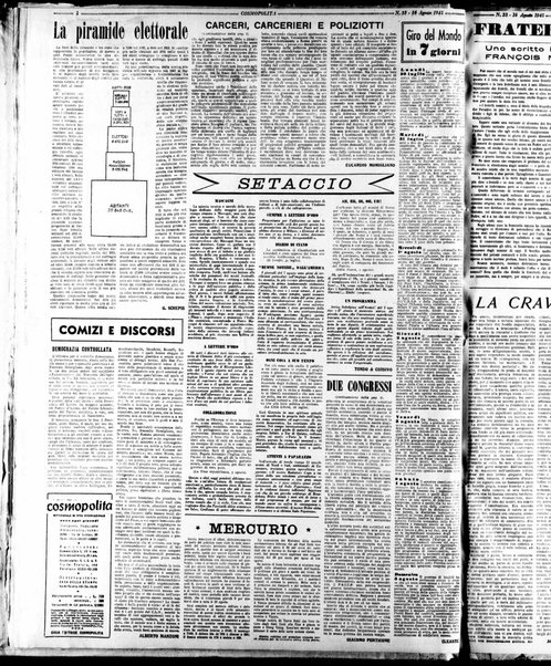 Cosmopolita : settimanale di vita internazionale