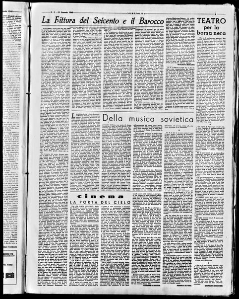 Cosmopolita : settimanale di vita internazionale