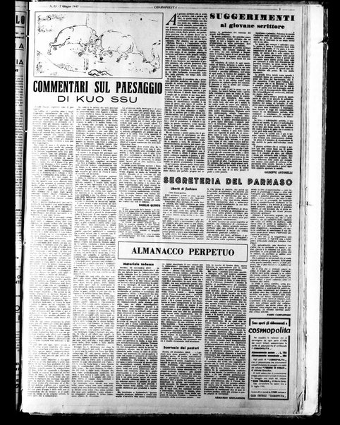 Cosmopolita : settimanale di vita internazionale