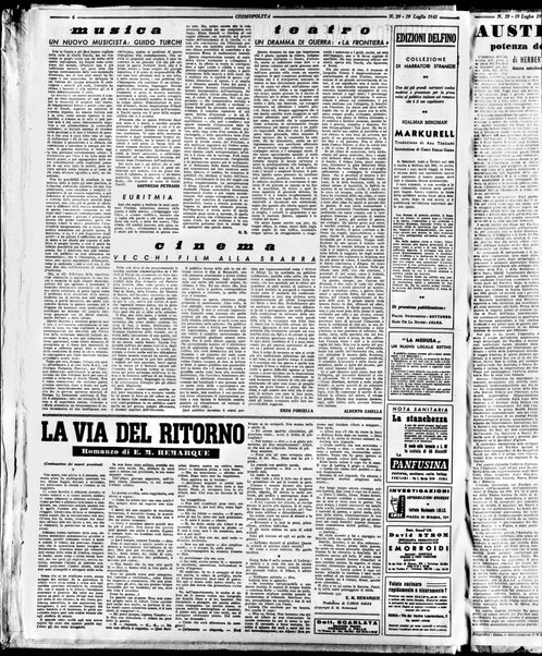 Cosmopolita : settimanale di vita internazionale