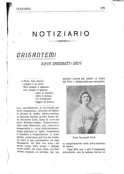 La donna italiana rivista mensile di lettere, scienze, arti e movimento sociale femminile