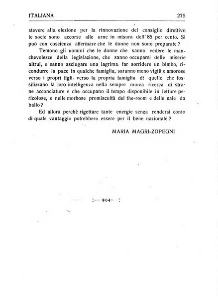 La donna italiana rivista mensile di lettere, scienze, arti e movimento sociale femminile