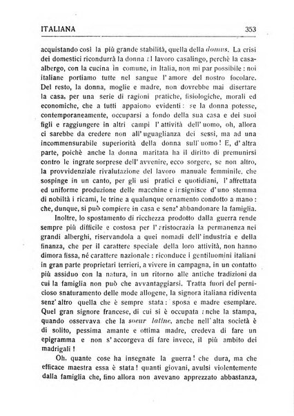 La donna italiana rivista mensile di lettere, scienze, arti e movimento sociale femminile